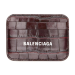 Balenciaga Cash Cow Leather Card Holder Card Holder Women"s Dark Red