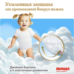 Трусики-подгузники Huggies Ultra Comfort Дев 4 46шт