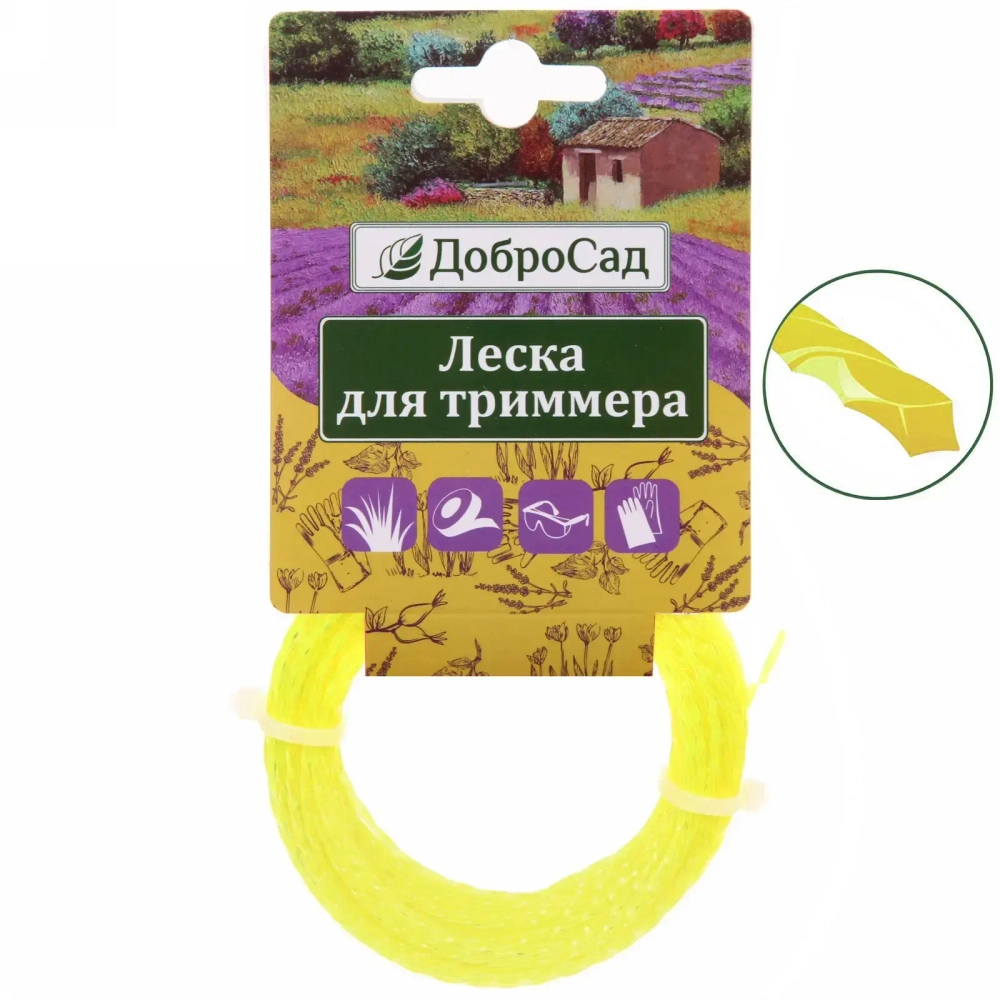 Леска для триммера 1,6мм*15м канат
