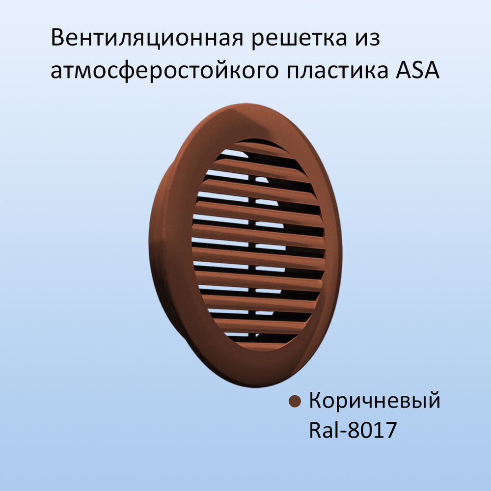 Приточный клапан стеновой NovaPROF КИВ-125 с трубой 0,5 м, фильтром и решеткой RAL8017