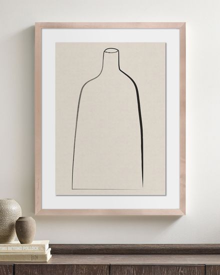 Постер "Minimal Vase" с дубовой рамой