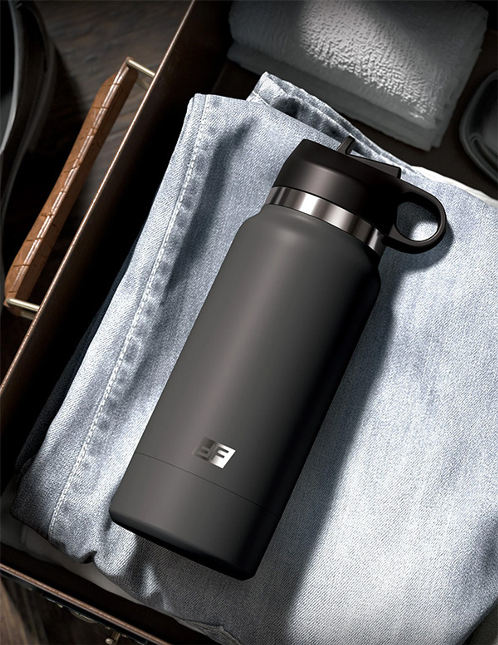 Мастурбатор-вагина 23,8см в серой фляге PipeDream PDX Plus Fuck Flask Secret Delight Stroker in Brown RD62829