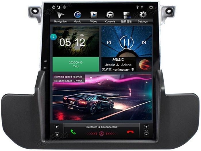 Магнитола для Land Rover Discovery 4 2009-2016 L319 (Denso / Bosch) - Kuberg NH-R1005-2 монитор 9.7" в стиле "Тесла", Android 10, Быстрая, CarPlay, 4G SIM-слот