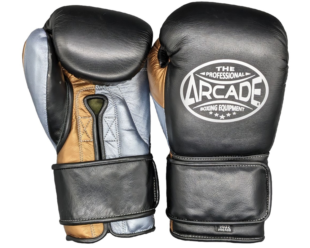 Боксерские перчатки Arcade black_gray_gold