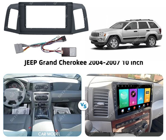 Магнитола для Jeep Grand Cherokee 2004-2007 - Kuberg SF-9253 (кнопки и крутилки), Android 12, Быстрая, CarPlay, 4G SIM-слот