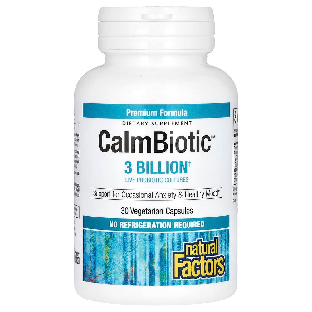 Natural Factors, Calm Biotic™, 3 млрд, 30 вегетарианских капсул