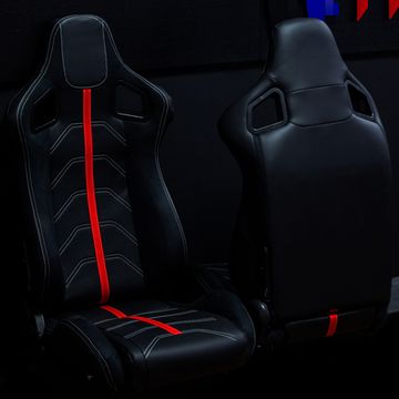 Сиденья спортивные JBR 1079 Black+Red Leather (2шт)