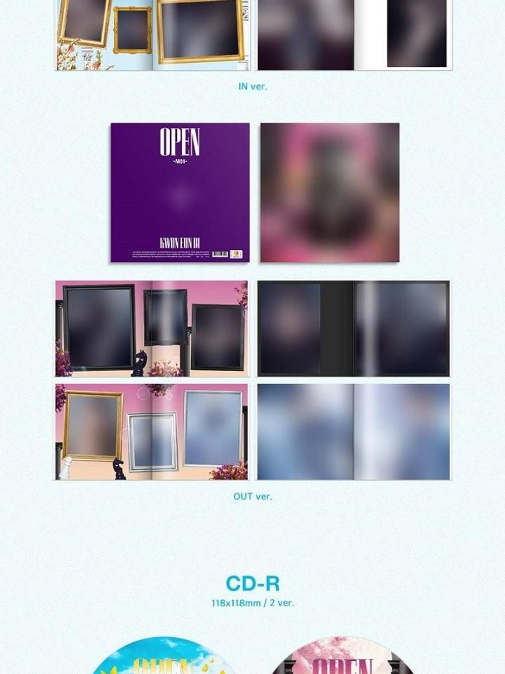 Альбом KWON EUN BI - OPEN 1st Mini Album 2 Version SET
