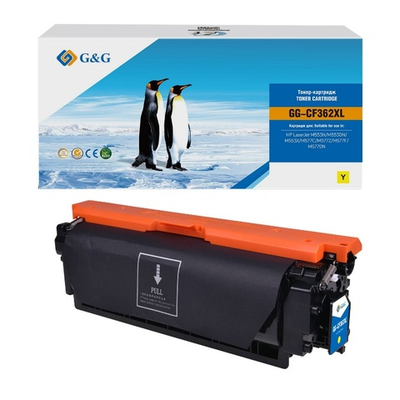 Картридж G&G, аналог HP CF362XL для Color LaserJet M552/M553/M577 (увеличенная емкость) желтый (18k)