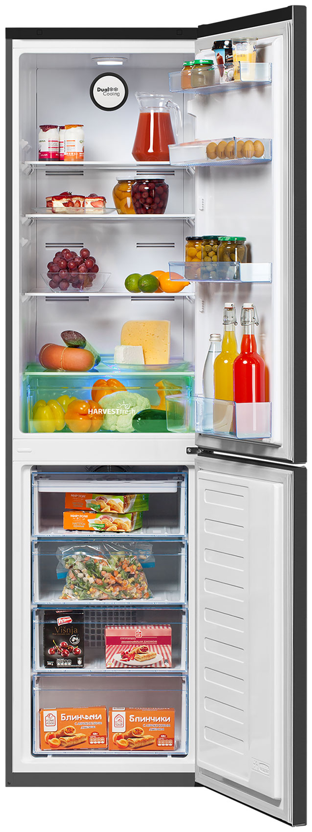 Двухкамерный холодильник Beko B3R0CNK332HX кристаллический графит