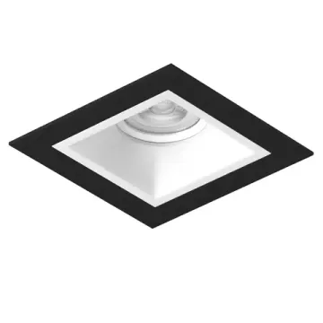 Комплект из светильника и рамки 1* GU5.3 D51706WMOD черный/белый Domino Lightstar