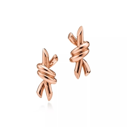 Серьги из розового золота 18k,Tiffany 💠Knot