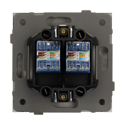 Механизм компьютерной розетки двойной SCT-TENDO-MPC2-PL-BK (RJ-45, CAT6) (Arlight, -) 054101