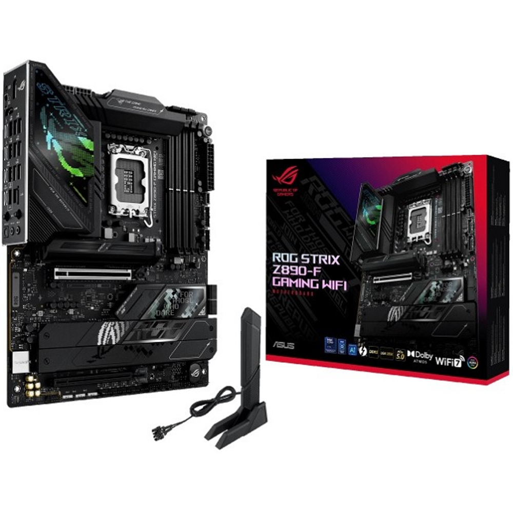 Материнская плата ASUS ROG STRIX Z890-F GAMING WIFI (LGA1851/Z890/4xDDR5/2xPCI-Ex16/5xM.2/WI-FI/BT/DP/HDMI/ATX)