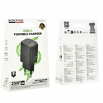 Сетевое зар. устр. Borofone BAS84A 1C 25W Gan черное