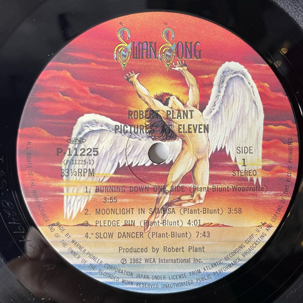 Винтажная виниловая пластинка LP Robert Plant Pictures At Eleven (Япония 1982) (Оби)