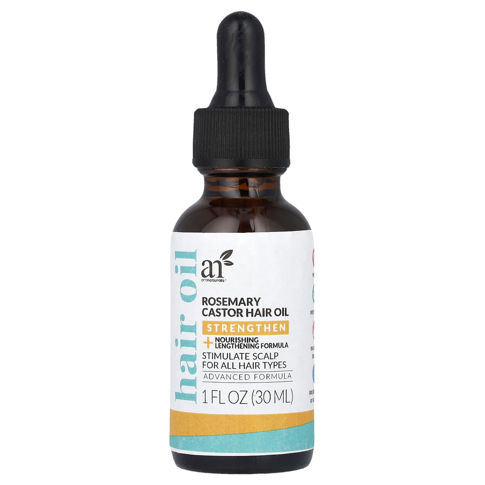 artnaturals, Масло для волос, касторовое масло с розмарином, 30 мл (1 жидк. унц.)