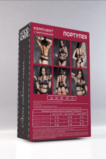 Комплект портупея и наручники кожа черный M/L