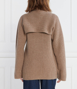 Хлопковый гольф recycled overlay sweater Calvin Klein - коричневый(K20K205986)