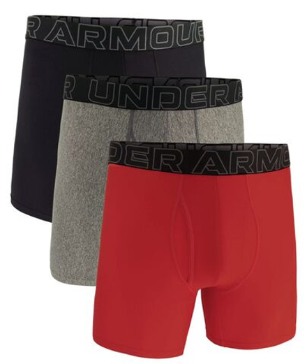 Мужские спортивные боксеры Under Armour Performance Tech 6in Boxerjock 3P - black/grey/red