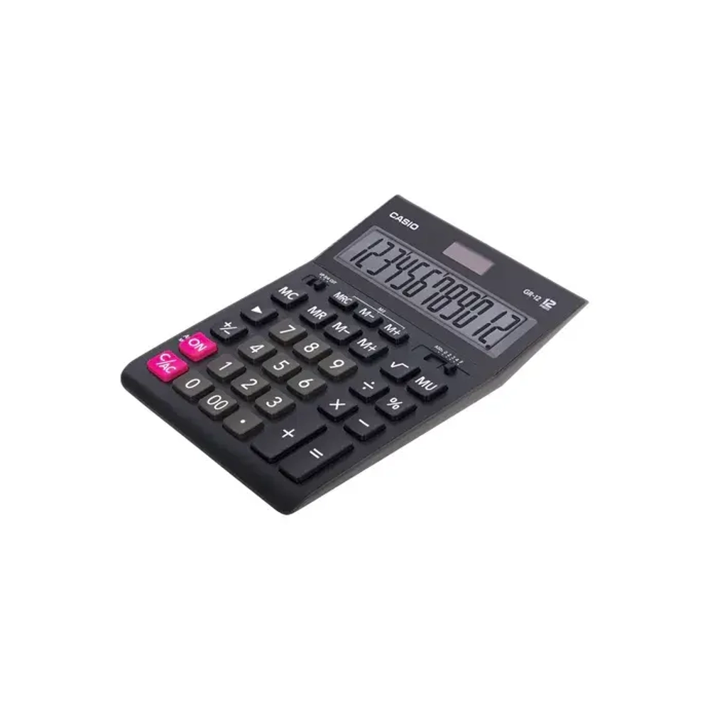 Калькулятор CASIO GR-12-W , 12р., черный GR-12-W-EP