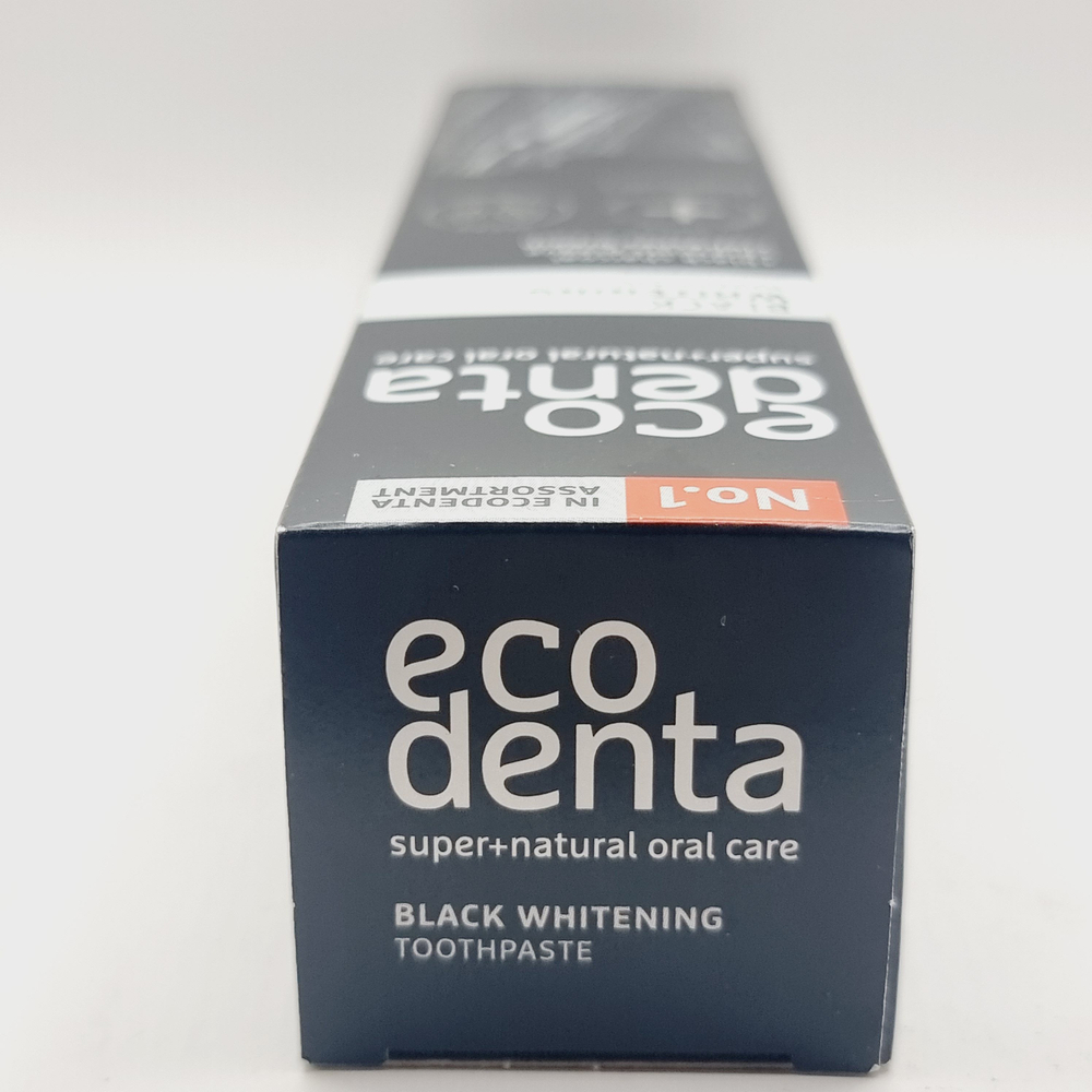 Зубная паста отбеливающая с углем Ecodenta Black Whitening, 100 мл (из Финляндии)