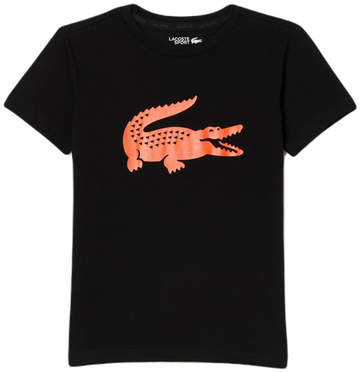 Футболка для мальчика теннисная Lacoste Boys SPORT Tennis Technical Jersey Oversized Croc T-Shirt - черный