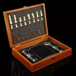 3470687 Набор 7 в 1: фляжка 8 oz, черная, 4 рюмки, воронка