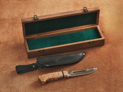 Рыбацкий нож "Барракуда", сталь AUS 8, рукоять карельская береза