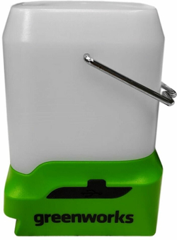 Фонарь аккум. GREENWORKS G24LA500 24В,500/300/100лм,два USB порта,без АКБ и ЗУ (3501007)