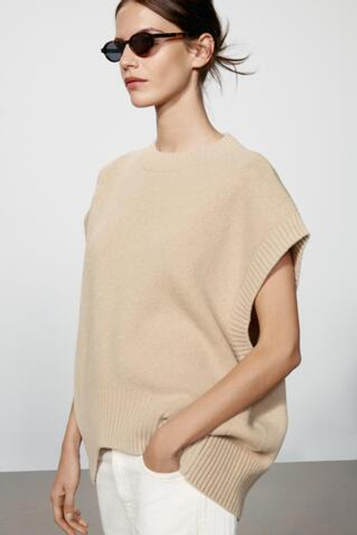 ЖИЛЕТ ОВЕРСАЙЗ ИЗ ШЕРСТИ — ZARA