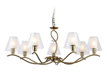 Подвесная люстра 7*Е14 LH57093/7 BS/FR латунь/белый матовый High Light Modern Ambrella