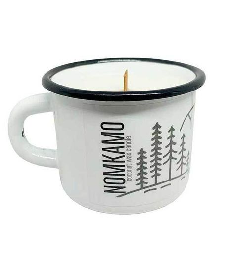 №39 Интересная книга, свеча в кружке с деревянным фитилем Camping mug, Nomkamo