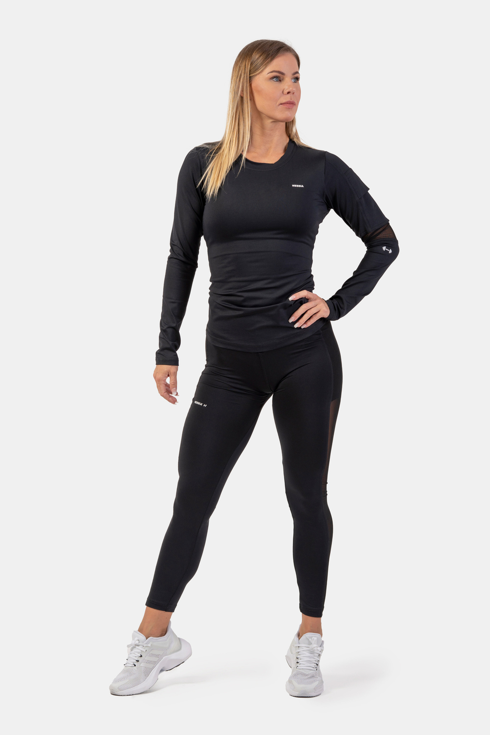 Леггинсы BLACK MESH DESIGN LEGGINGS “BREATHE” 401