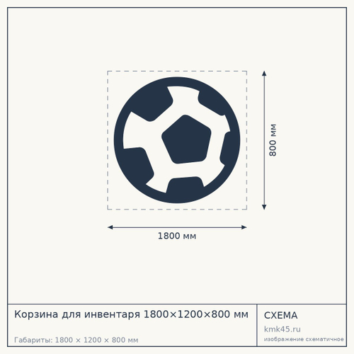 Корзина для инвентаря 1800×1200×800 мм — от 37 000 ₽