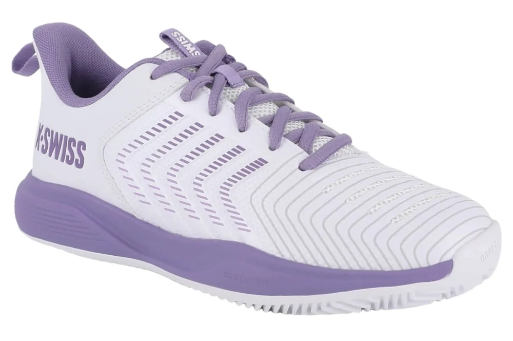 Женские теннисные кроссовки K-Swiss Ultrashot Light Clay - white/purple haze/neon lavender
