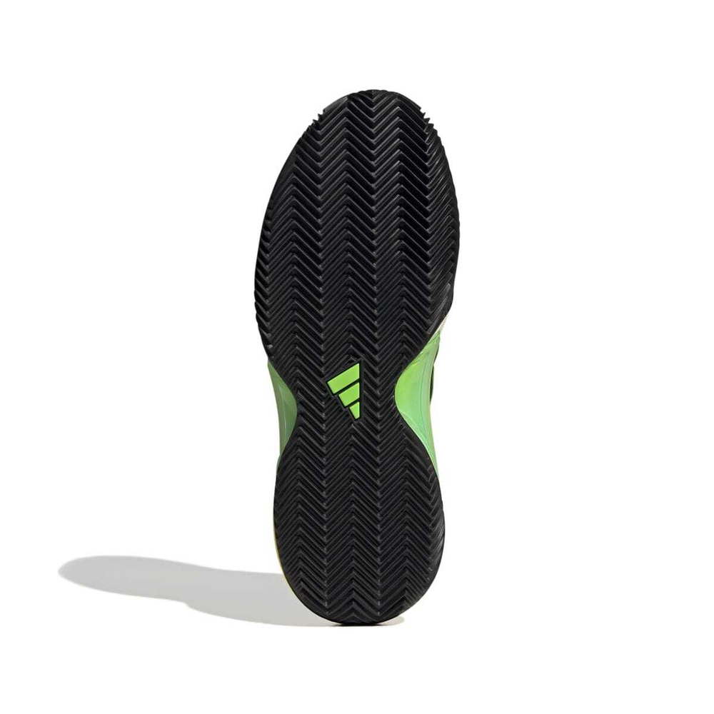 Мужские кроссовки теннисные Adidas Barricade M Clay - cloud whitebeam green/beam yellow