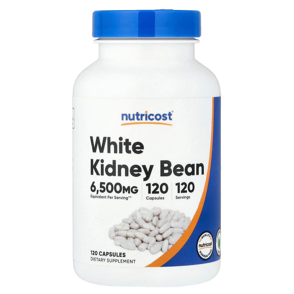 Nutricost, Белая фасоль, 6500 мг, 120 капсул