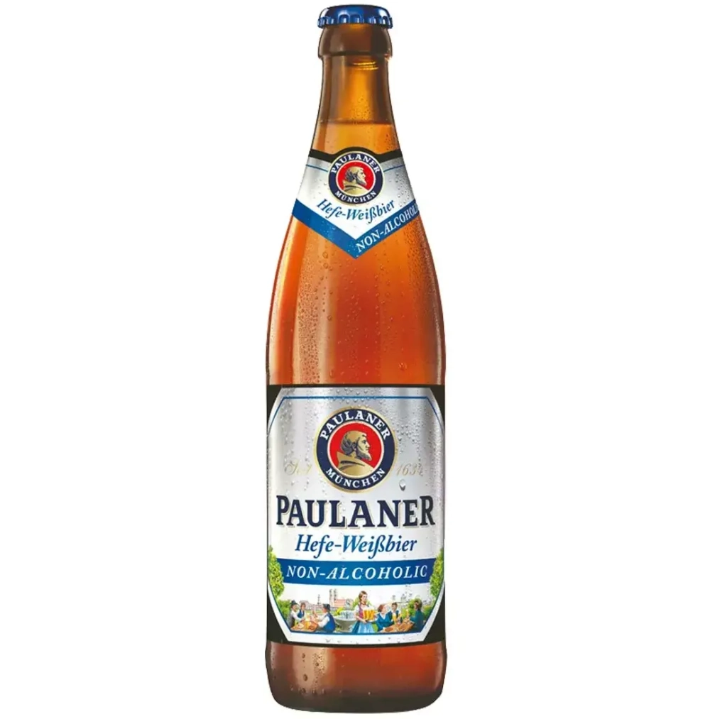Пиво Paulaner Hefe-weissbier Naturtrub non-alcoholic 0,5 л. glass