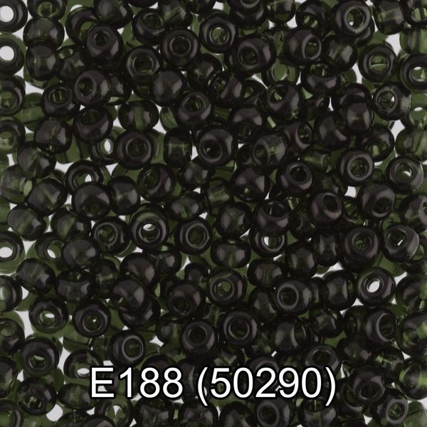 Бисер Gamma 10/0 (2.3 мм), 50 г (10х5 г), E188 т.зеленый, 50290, круглый 5
