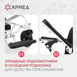Кресло-коляска для инвалидов Армед JRWD602K