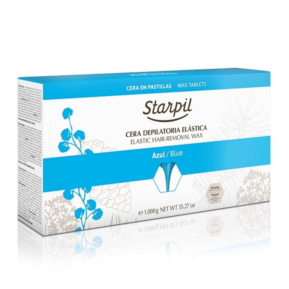 Воск пленочный синий в брикетах Starpil Cera Elastica Film Wax Blue 1000г