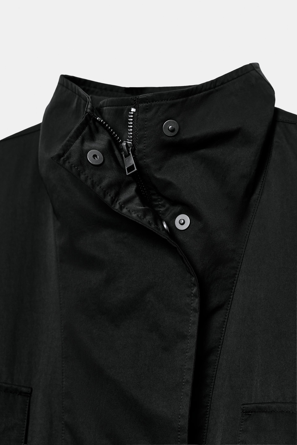 ZARA КУРТКА С КАРМАНАМИ — ZW COLLECTION, ЧЕРНЫЙ