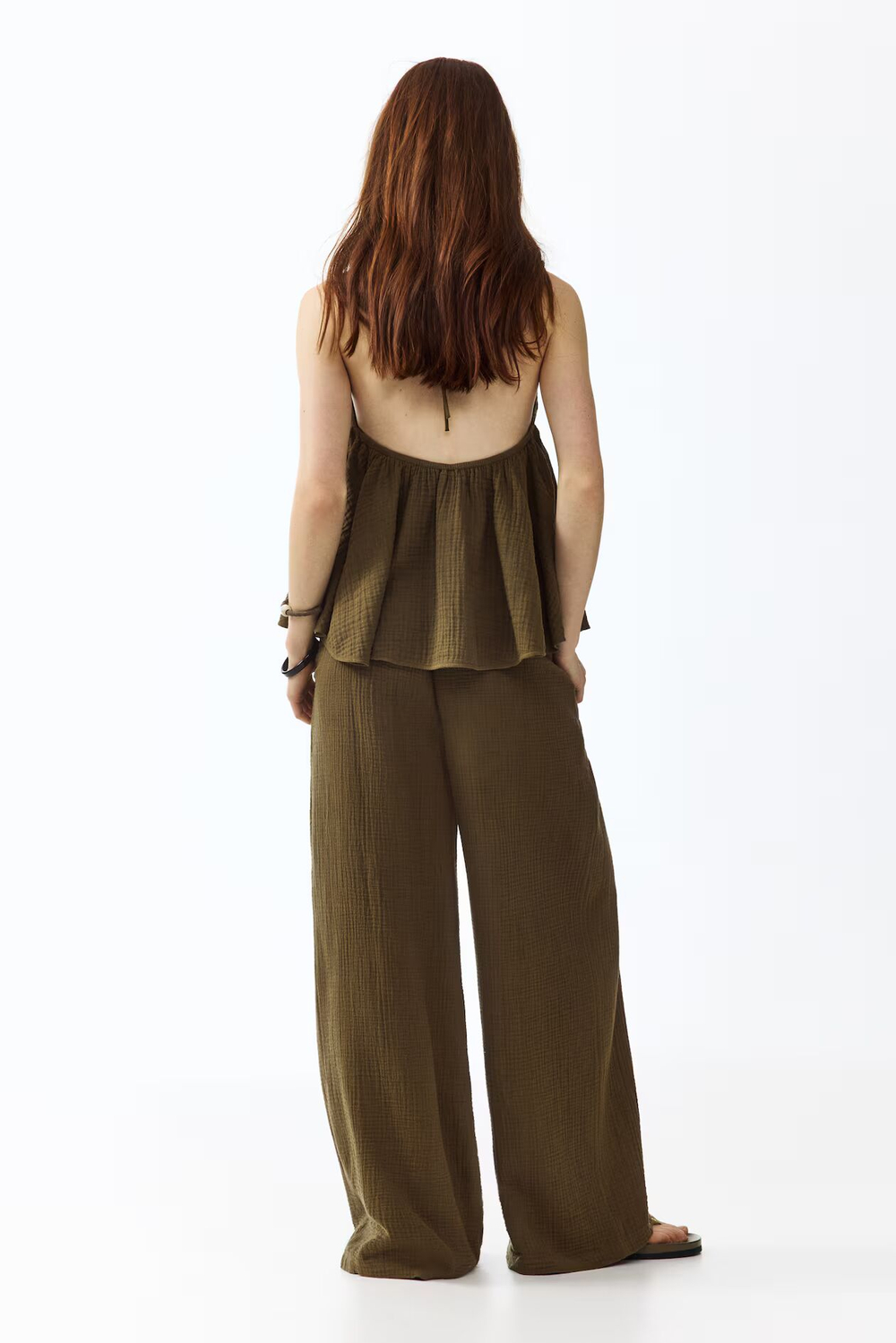Брюки из муслина прямого кроя - H&M