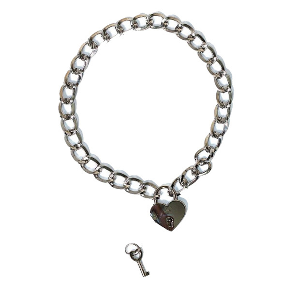 Серебристый ошейник с ключиком Lola Games Party Hard Embrace 1093-01lola