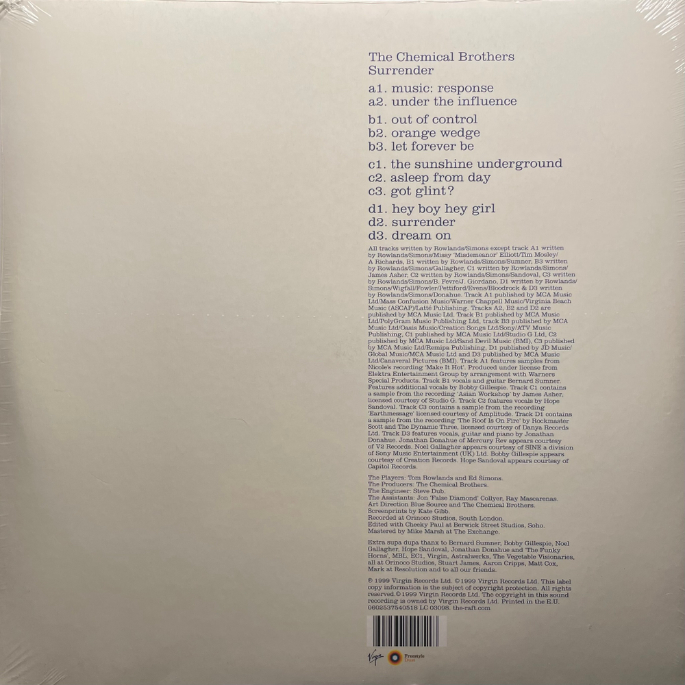 The Chemical Brothers ‎– Surrender 2LP (Европа 2013г.)