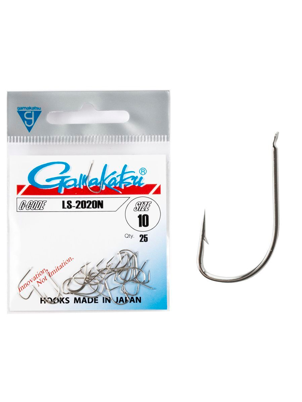 Крючки Gamakatsu LS-2020N HOOKS NICKEL размер 14 (упк.25шт.)
