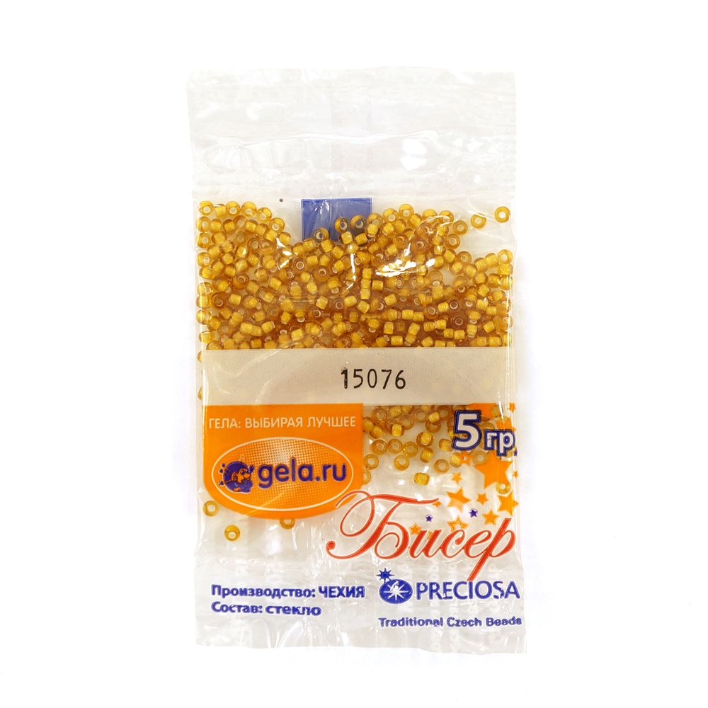 Бисер Preciosa 10/0, 50 г (10 шт по 5 г), цв.15076 Бисер Preciosa 10/0, 50 г (10 шт по 5 г), цв.15076