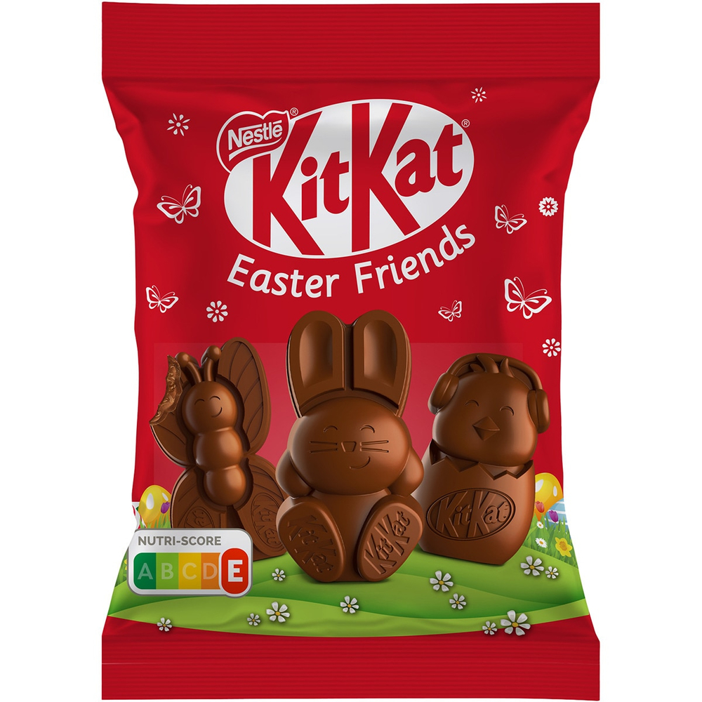 Nestle KitKat Фигурный шоколад молочный с рисовыми крипсами и кусочками вафель Easter friends 65 г (Испания)