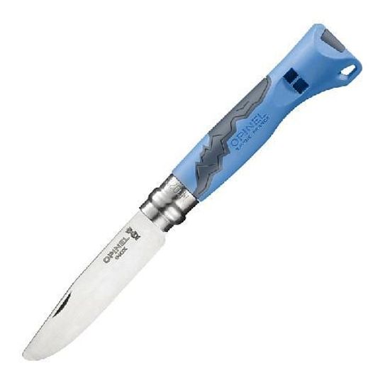 Складной нож Opinel №7 Outdoor Junior, синий c клинком из стали Sandvik™ 12С27, рукоять Полиформальдегид POM (пластик)